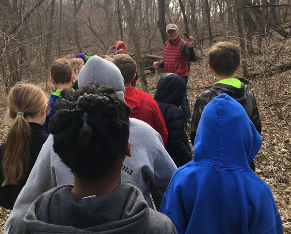 park field trip with students